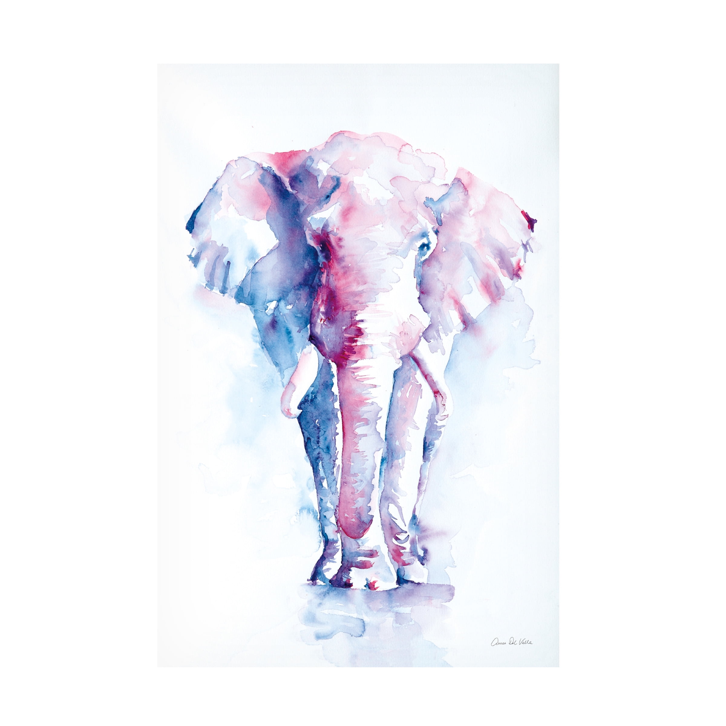 Trademark Fine Art 'An Elephant Never Forgets' Canvas Art by Aimee Del Valle