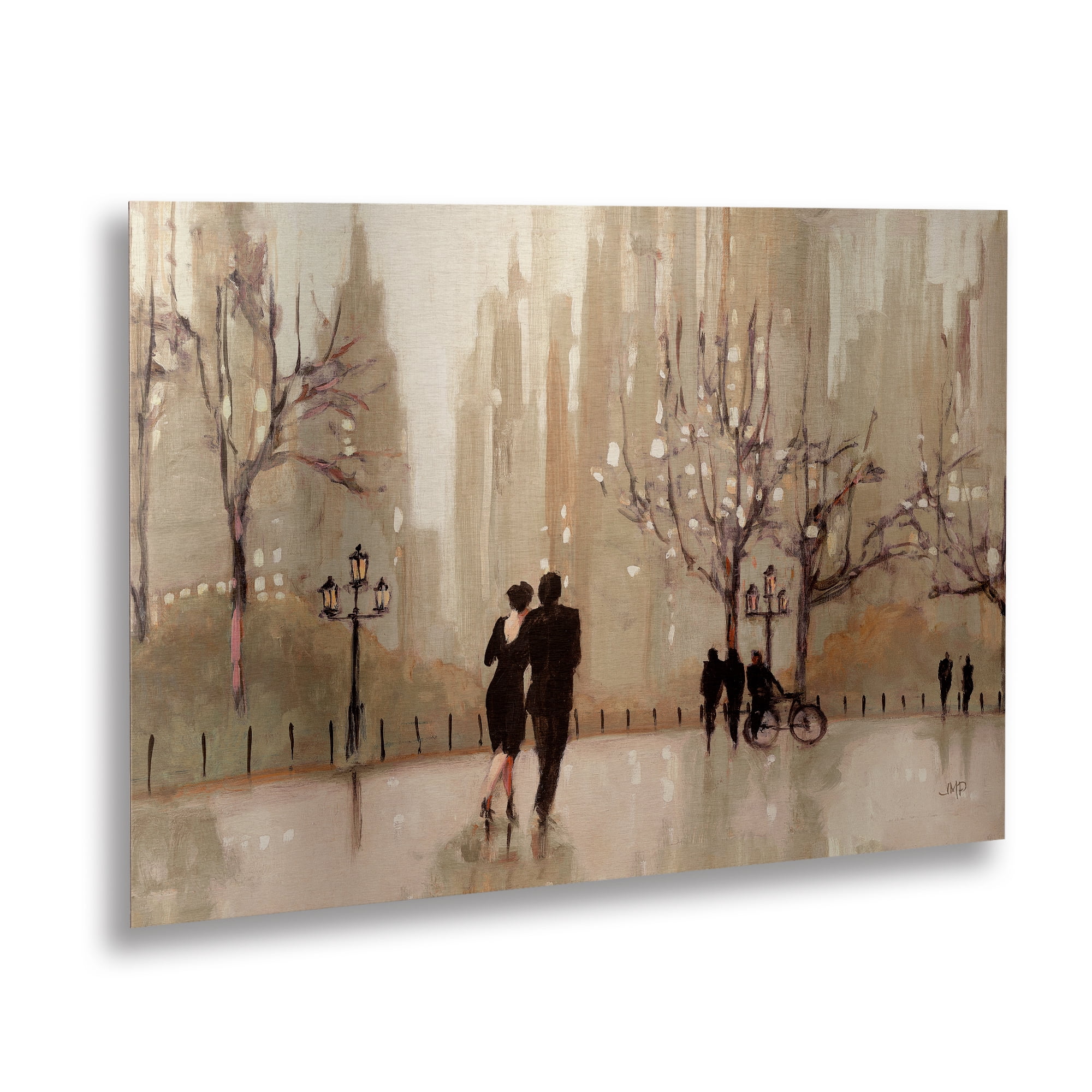 Trademark Fine Art "An Evening Out Neutral" Brushed Aluminum Wall Art Art by Julia Purinton 16" x 22"