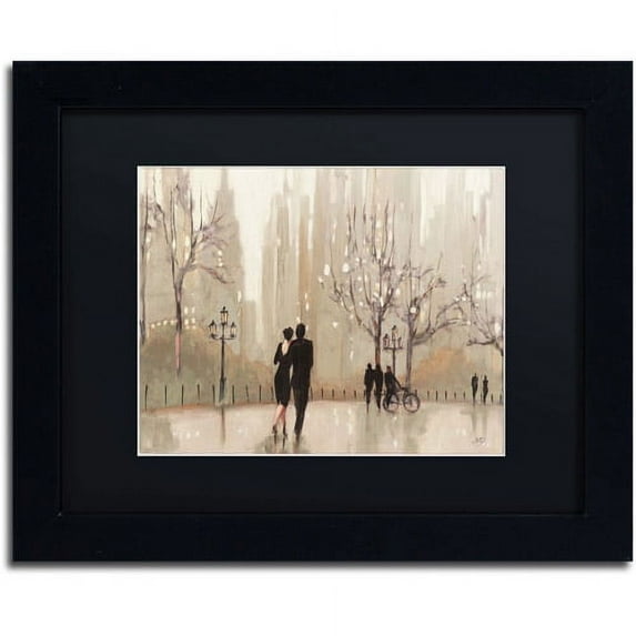 Trademark Fine Art "An Evening Out Neutral" Canvas Art by Julia Purinton, Black Matte, Black Frame