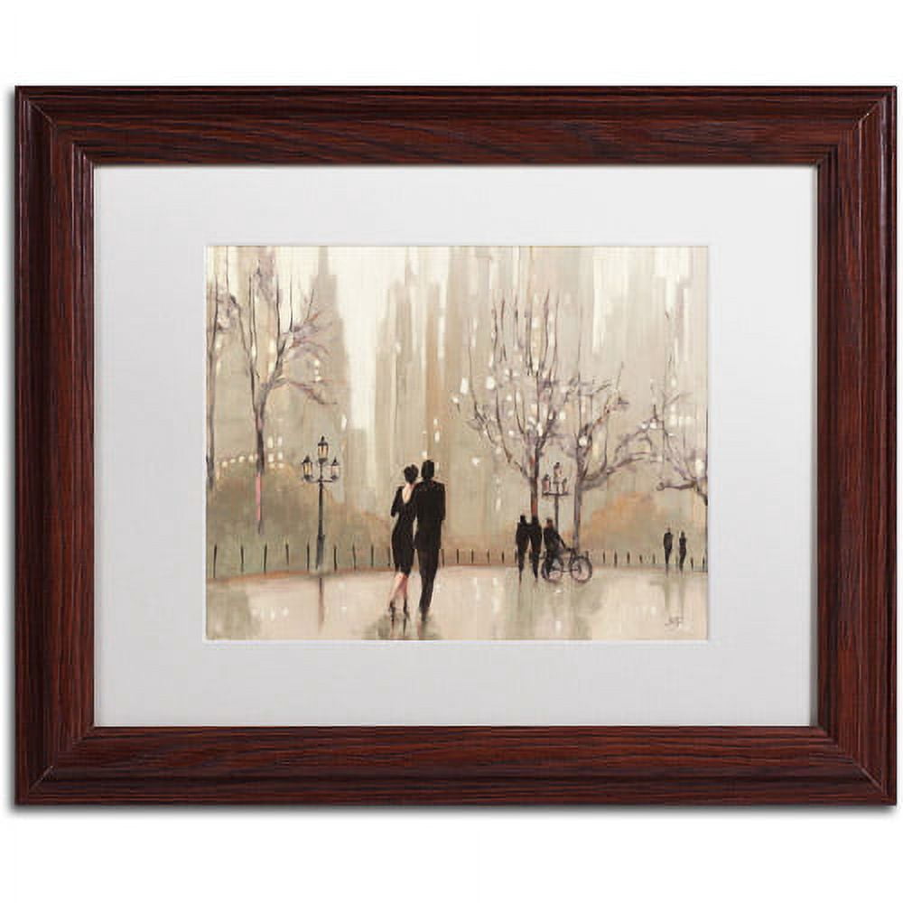 Trademark Fine Art "An Evening Out Neutral" Canvas Art by Julia Purinton, White Matte, Wood Frame