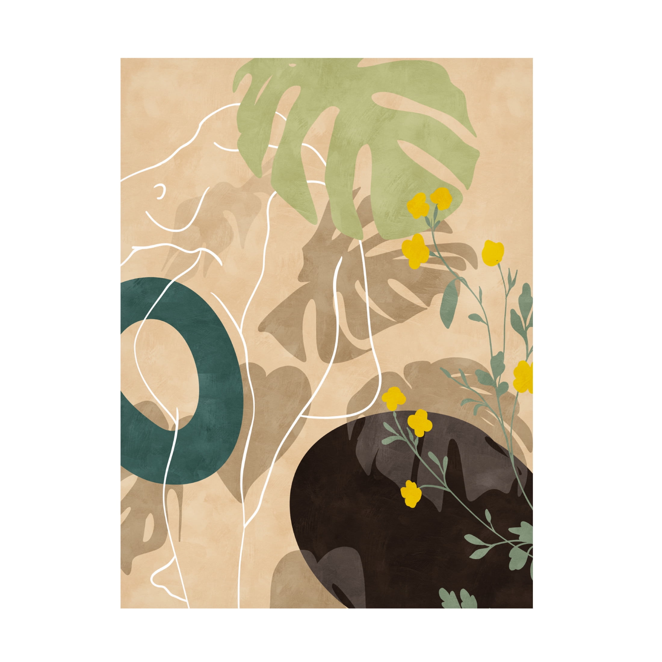 Trademark Fine Art Ana Rut Bre Leaves 25 Canvas Wall Art