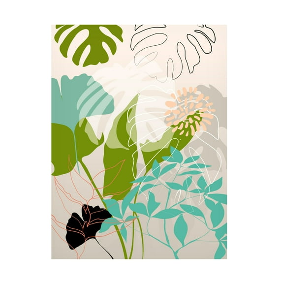 Trademark Fine Art Ana Rut Bre Leaves 28 Canvas Wall Art