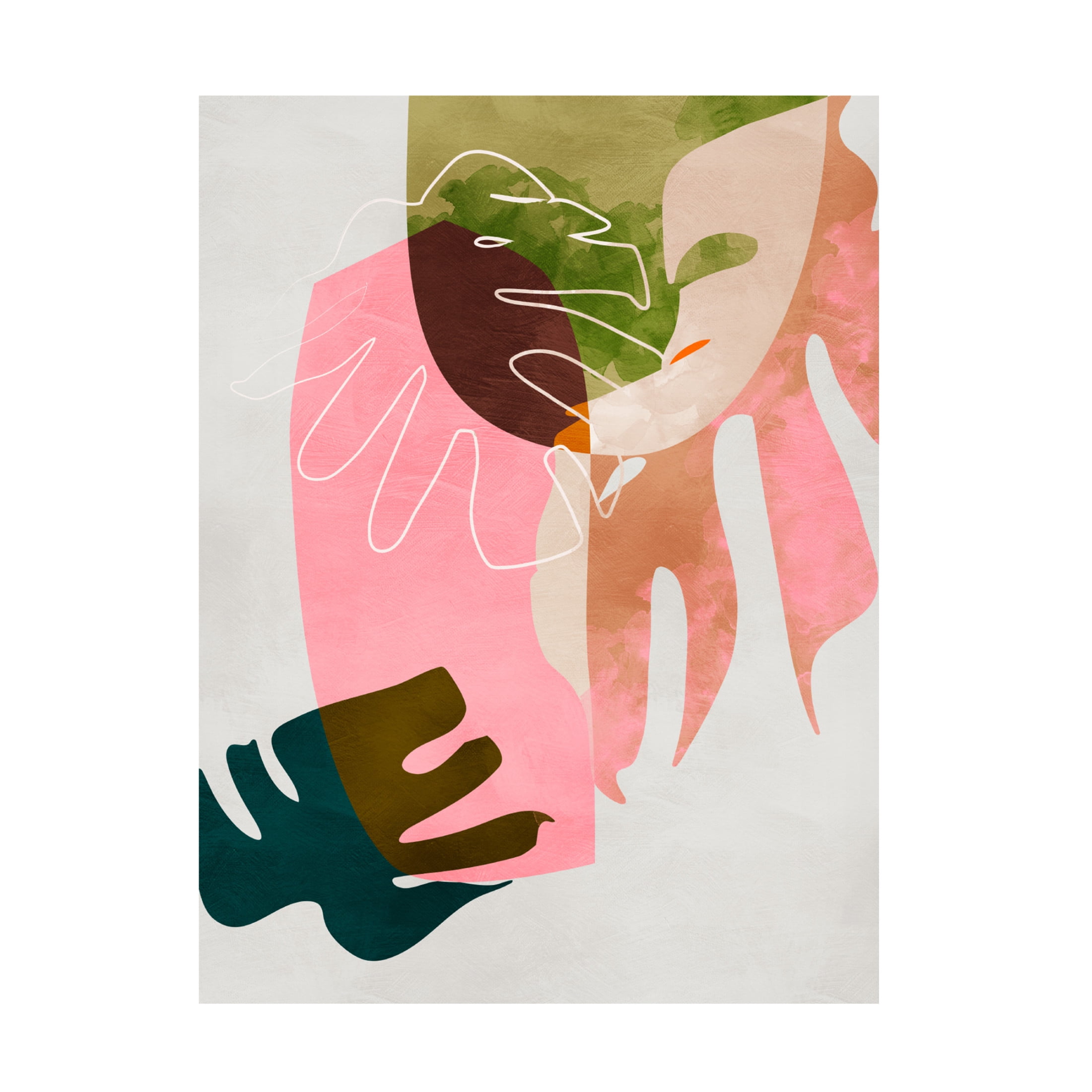 Trademark Fine Art Ana Rut Bre Leaves cut out Canvas Wall Art