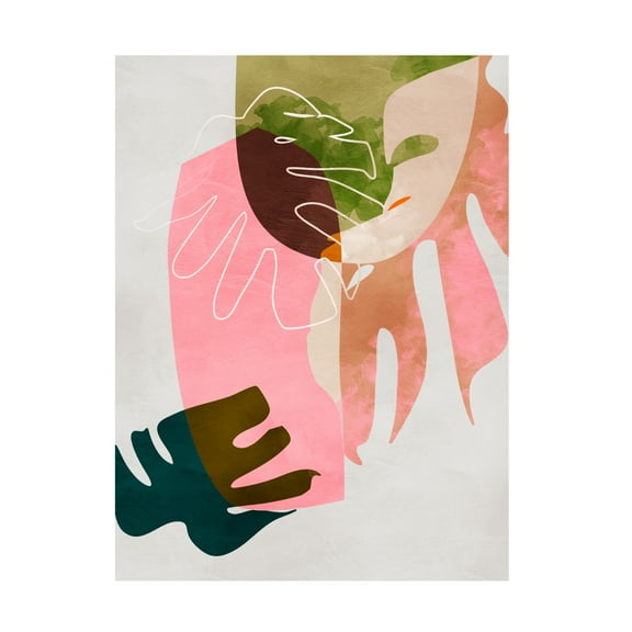 Trademark Fine Art Ana Rut Bre Leaves cut out Canvas Wall Art