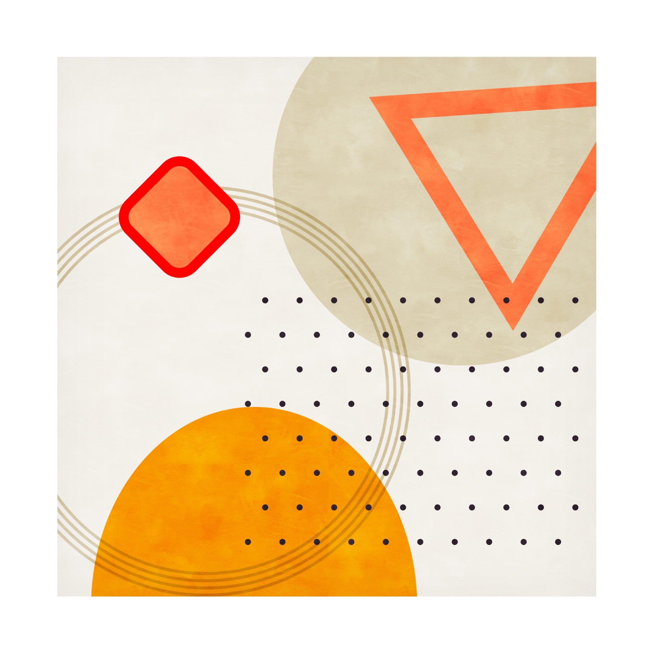 Trademark Fine Art Ana Rut Bre Mid Bauhaus Geometry 3 Canvas Wall Art
