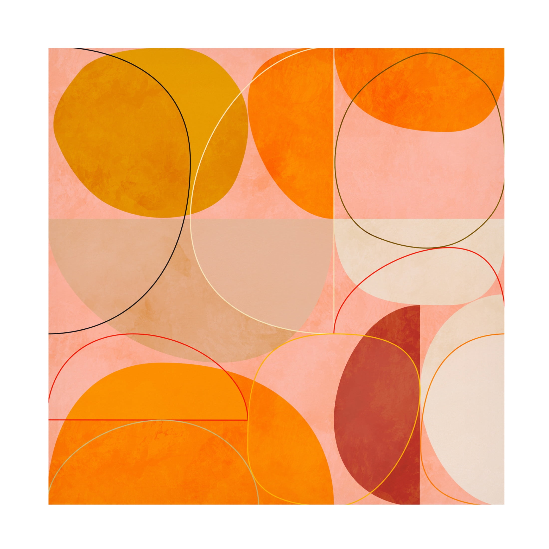 Trademark Fine Art Ana Rut Bre Mid Century Curry Yellow Blush Spring Canvas Wall Art
