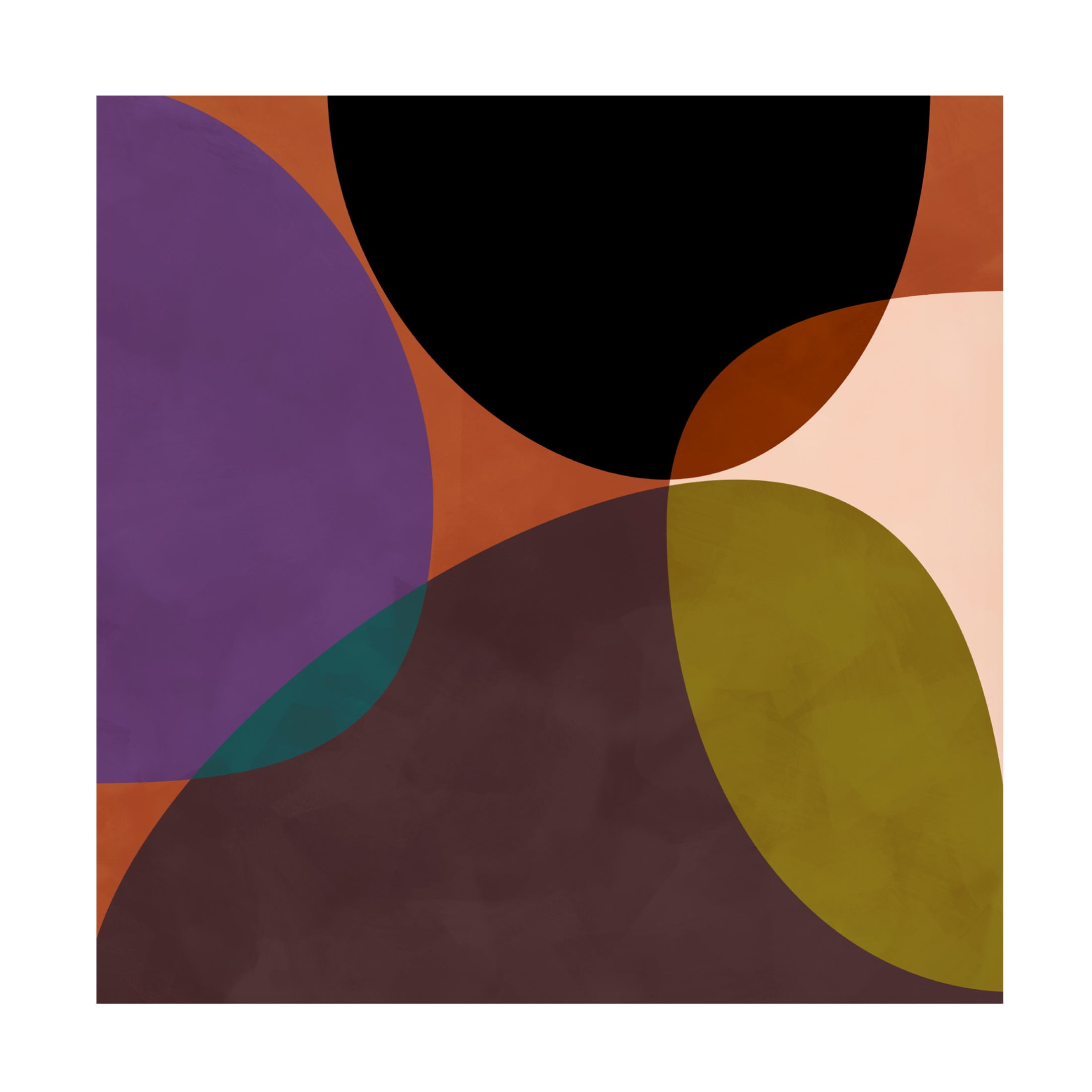 Trademark Fine Art Ana Rut Bre Mid Circles Terracotta Blck2 Canvas Wall Art