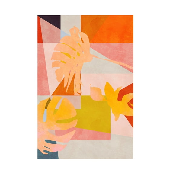 Trademark Fine Art Ana Rut Bre Organic Bauhaus Geometry Leaves Canvas Wall Art