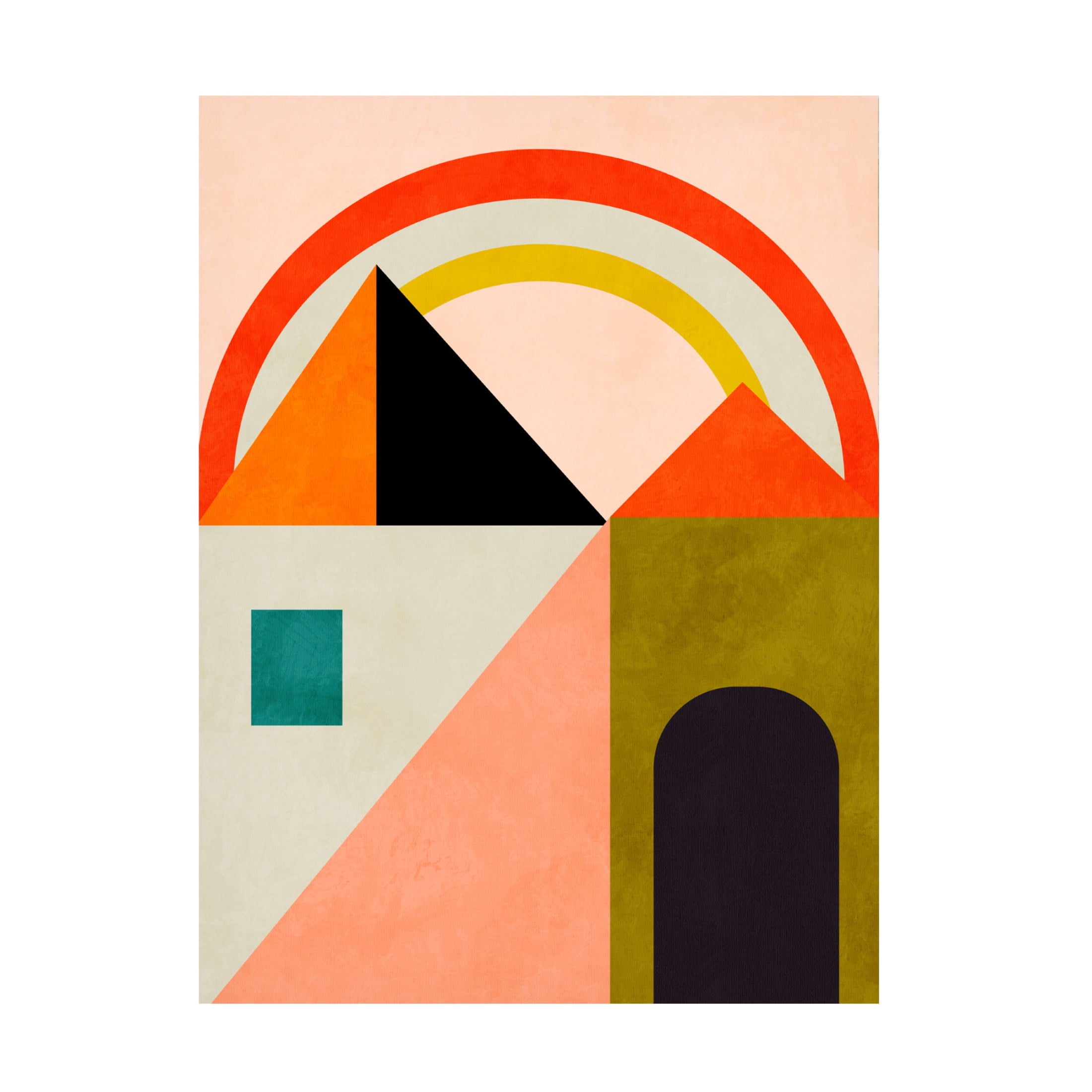 Trademark Fine Art Ana Rut Bre Playing Around Shapes Canvas Wall Art