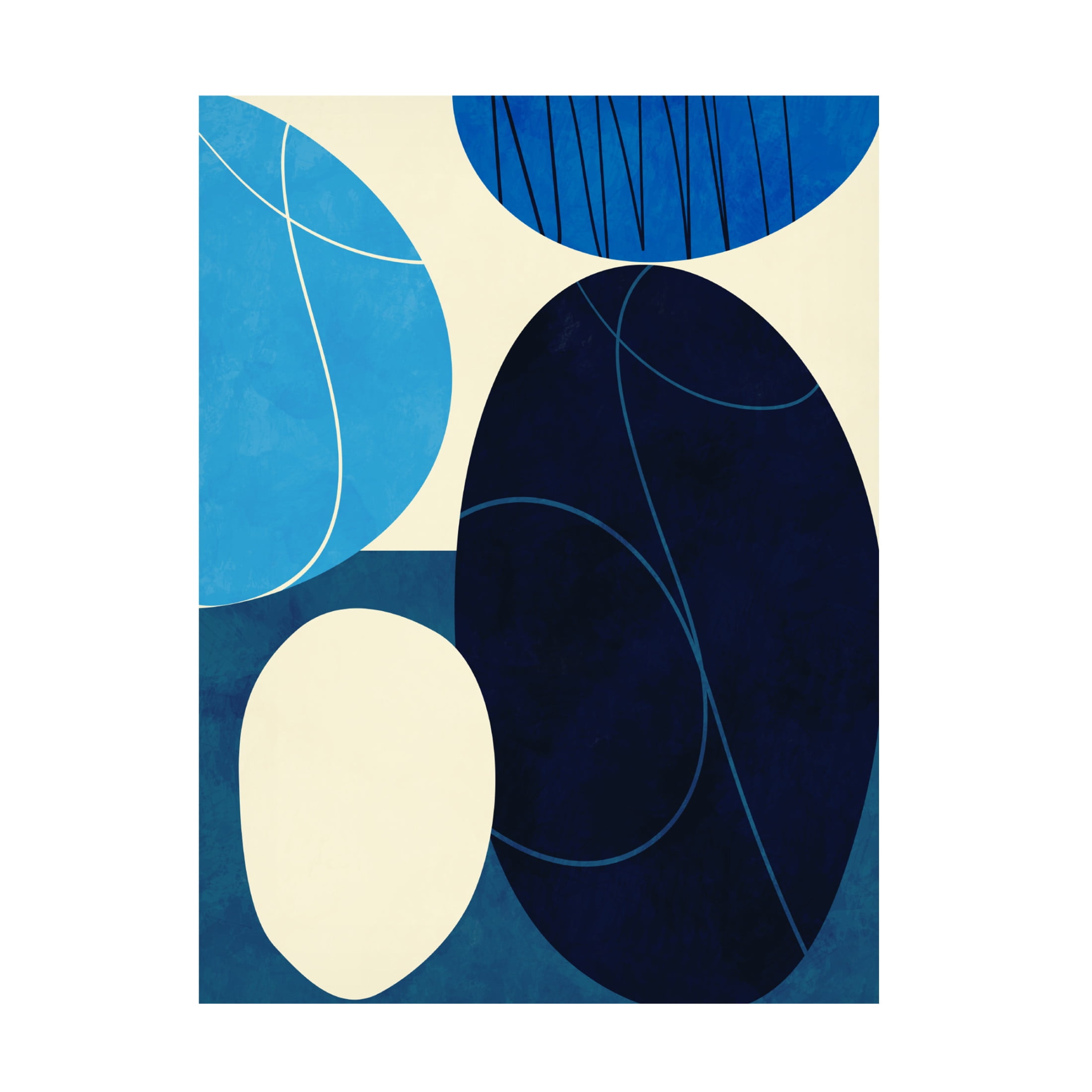 Trademark Fine Art Ana Rut Bre Shapes Play3 3blue Canvas Wall Art