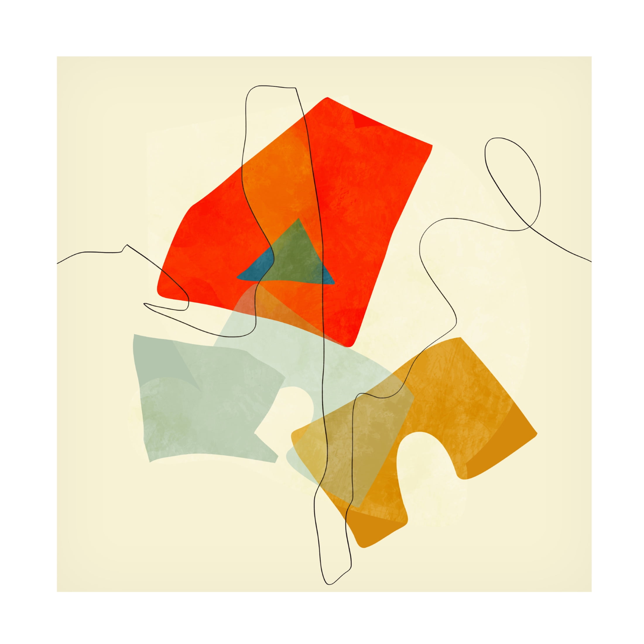 Trademark Fine Art Ana Rut Bre Shapesalines4 Canvas Wall Art
