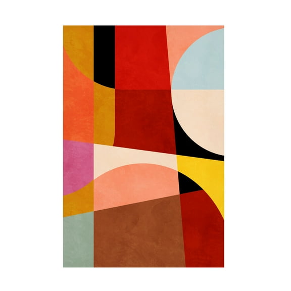 Trademark Fine Art Ana Rut Bre Warm Colors Bauhaus Geometry2 Canvas Wall Art