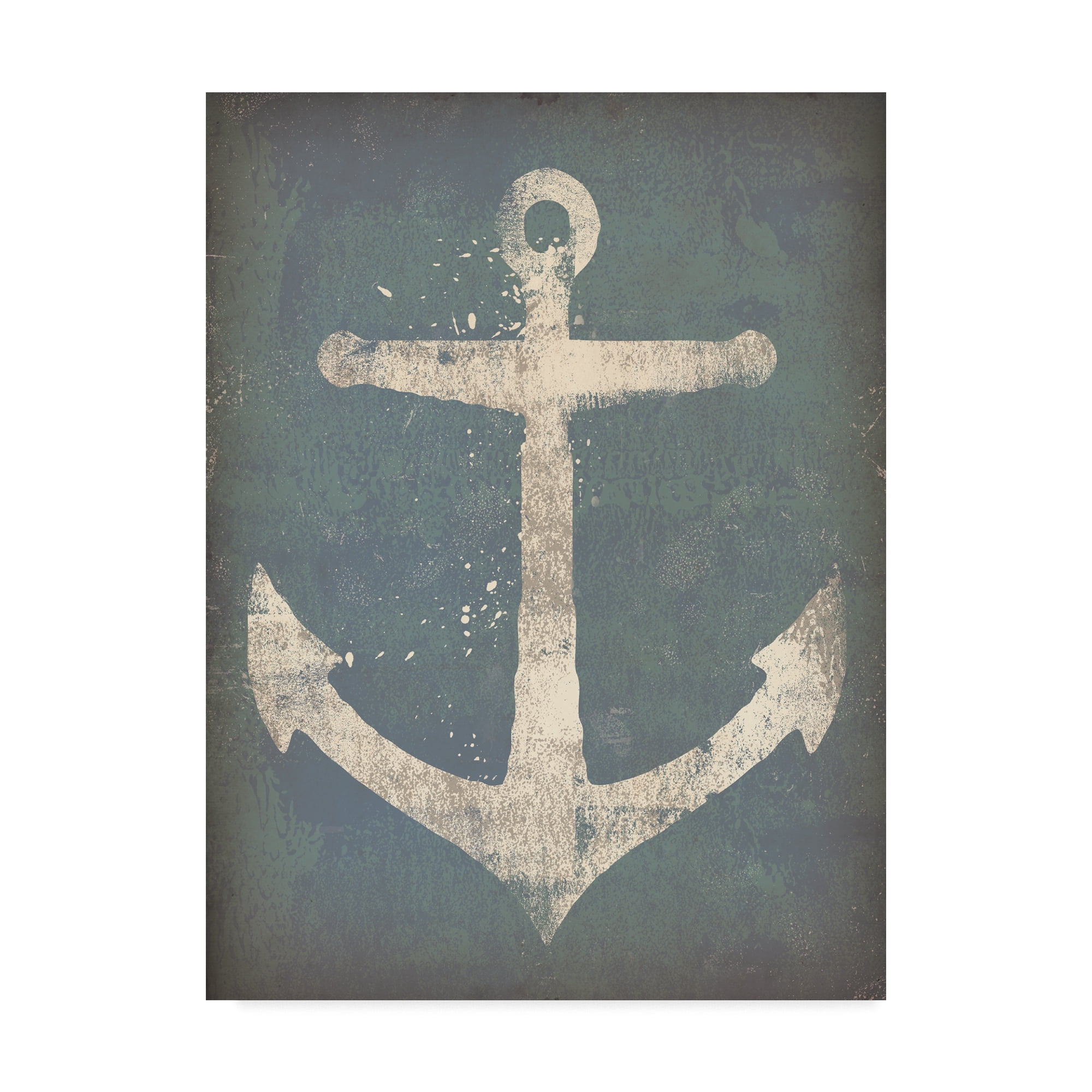 Trademark Fine Art 'Anchor on Teal' Canvas Art by Ryan Fowler