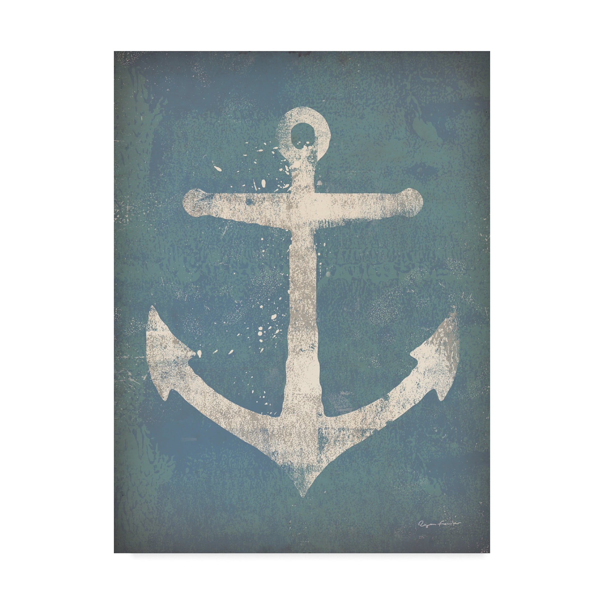 Trademark Fine Art 'Anchor v2' Canvas Art by Ryan Fowler
