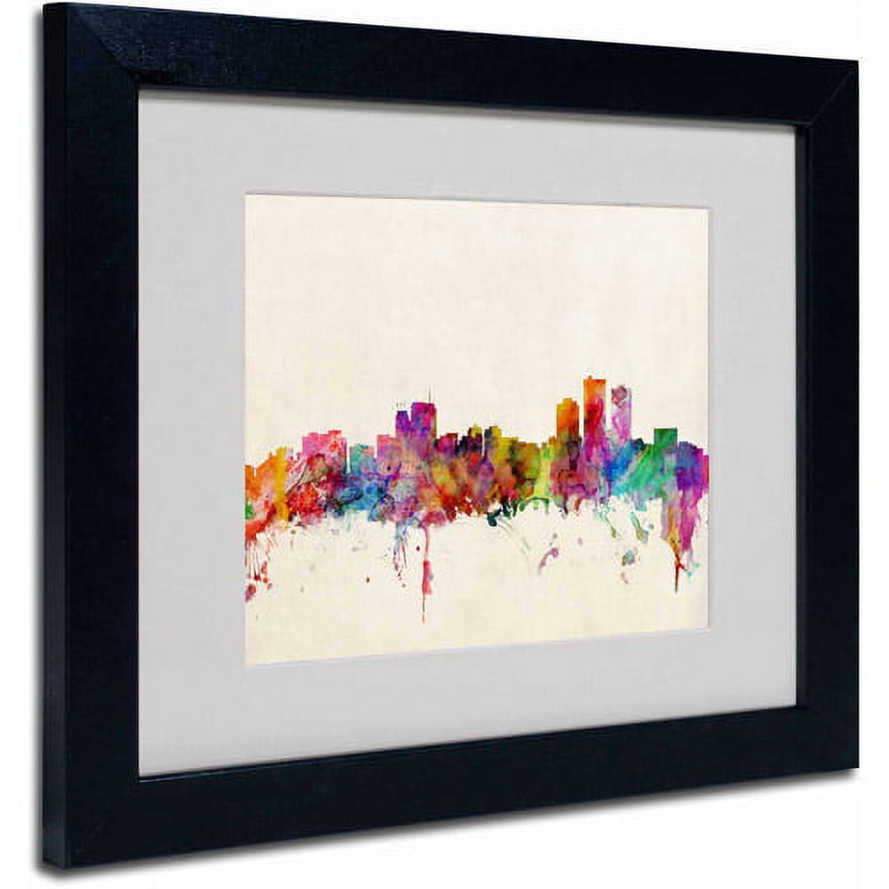 Trademark Fine Art "Anchorage, Alaska" Canvas Art by Michael Tompsett, Black Frame