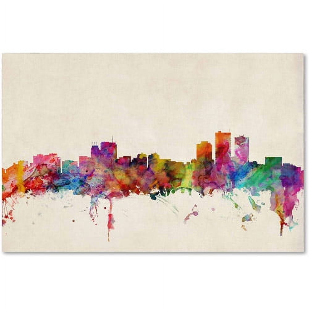 Trademark Fine Art "Anchorage, Alaska" Canvas Art by Michael Tompsett
