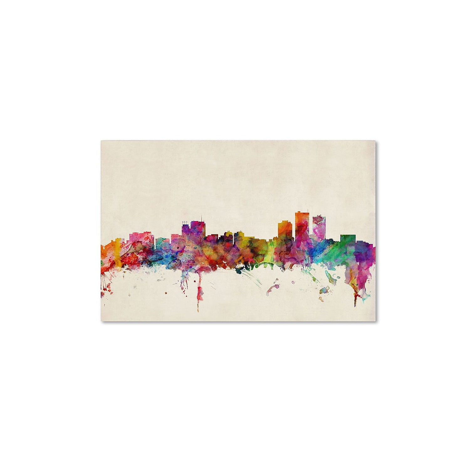 Trademark Fine Art "Anchorage, Alaska" Canvas Art by Michael Tompsett
