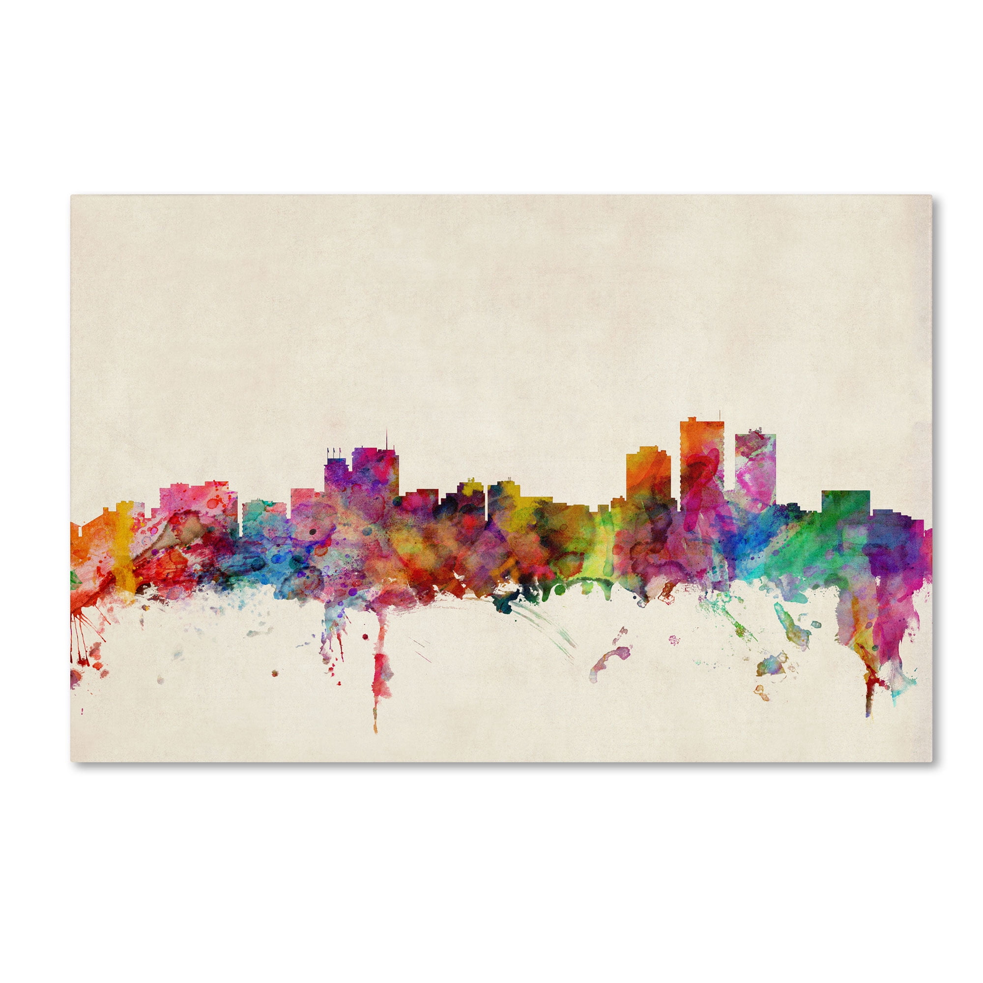 Trademark Fine Art "Anchorage, Alaska" Canvas Art by Michael Tompsett