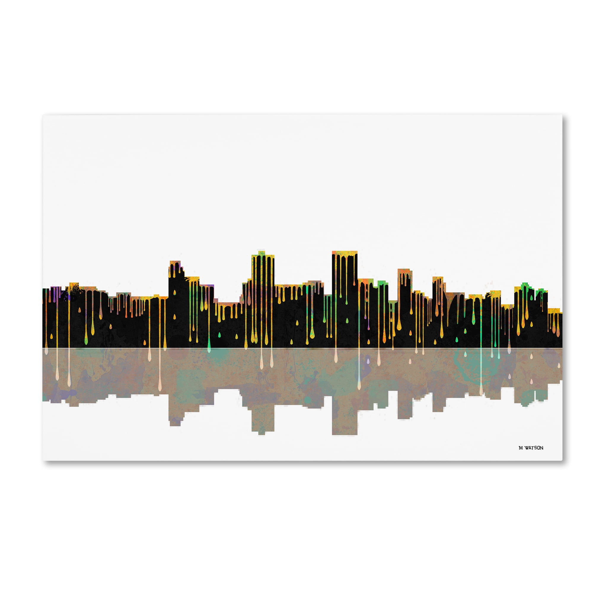 Trademark Fine Art "Anchorage Alaska Skyline 2" Canvas Art by Marlene Watson