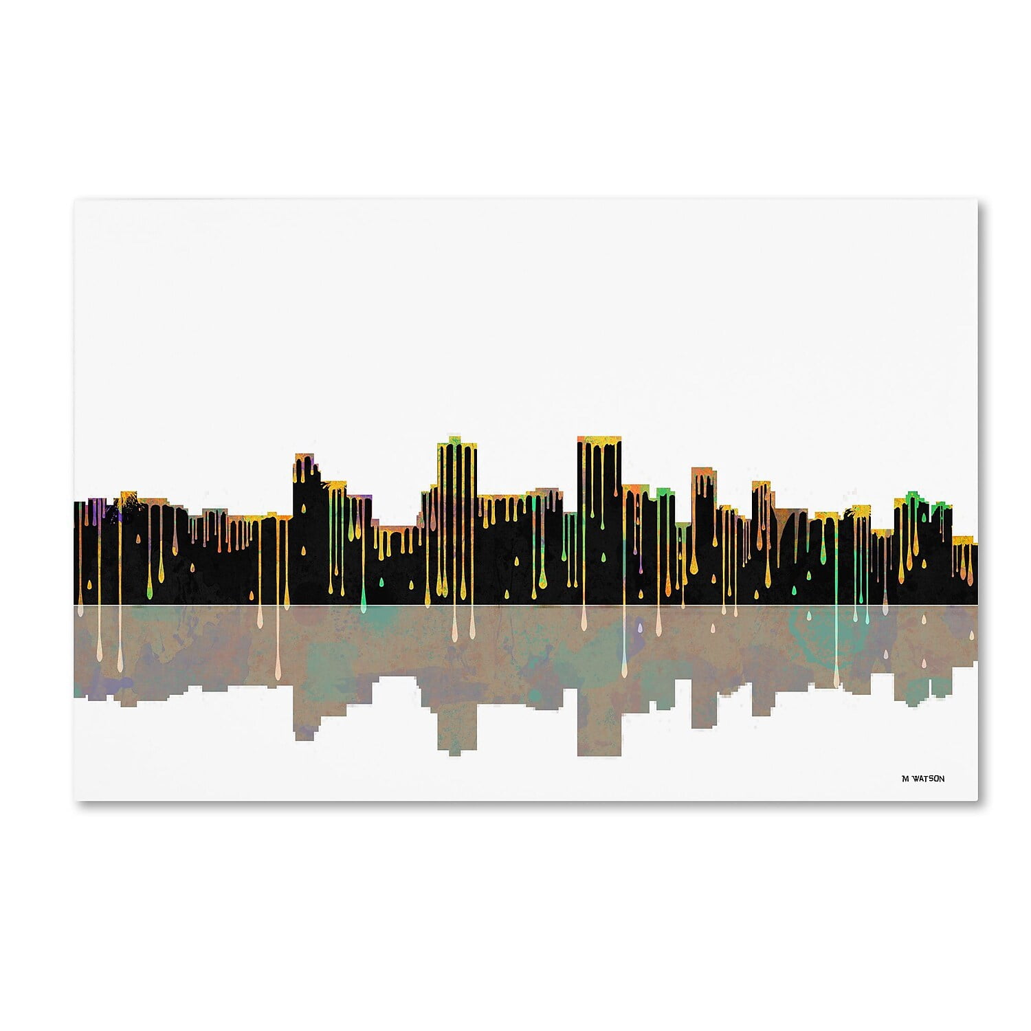 Trademark Fine Art "Anchorage Alaska Skyline 2" Canvas Art by Marlene Watson