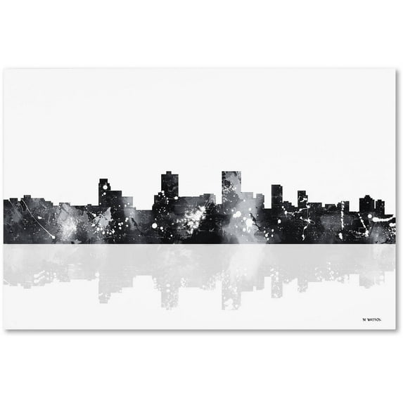 Trademark Fine Art "Anchorage Alaska Skyline BG-1" Canvas Art by Marlene Watson