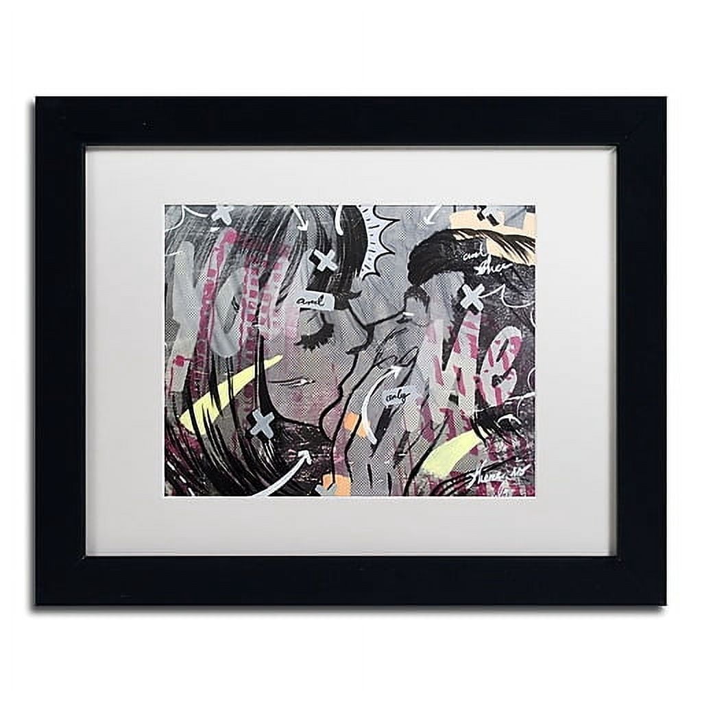 Trademark Fine Art "And Only" Canvas Art by Dan Monteavaro White Matte, Black Frame