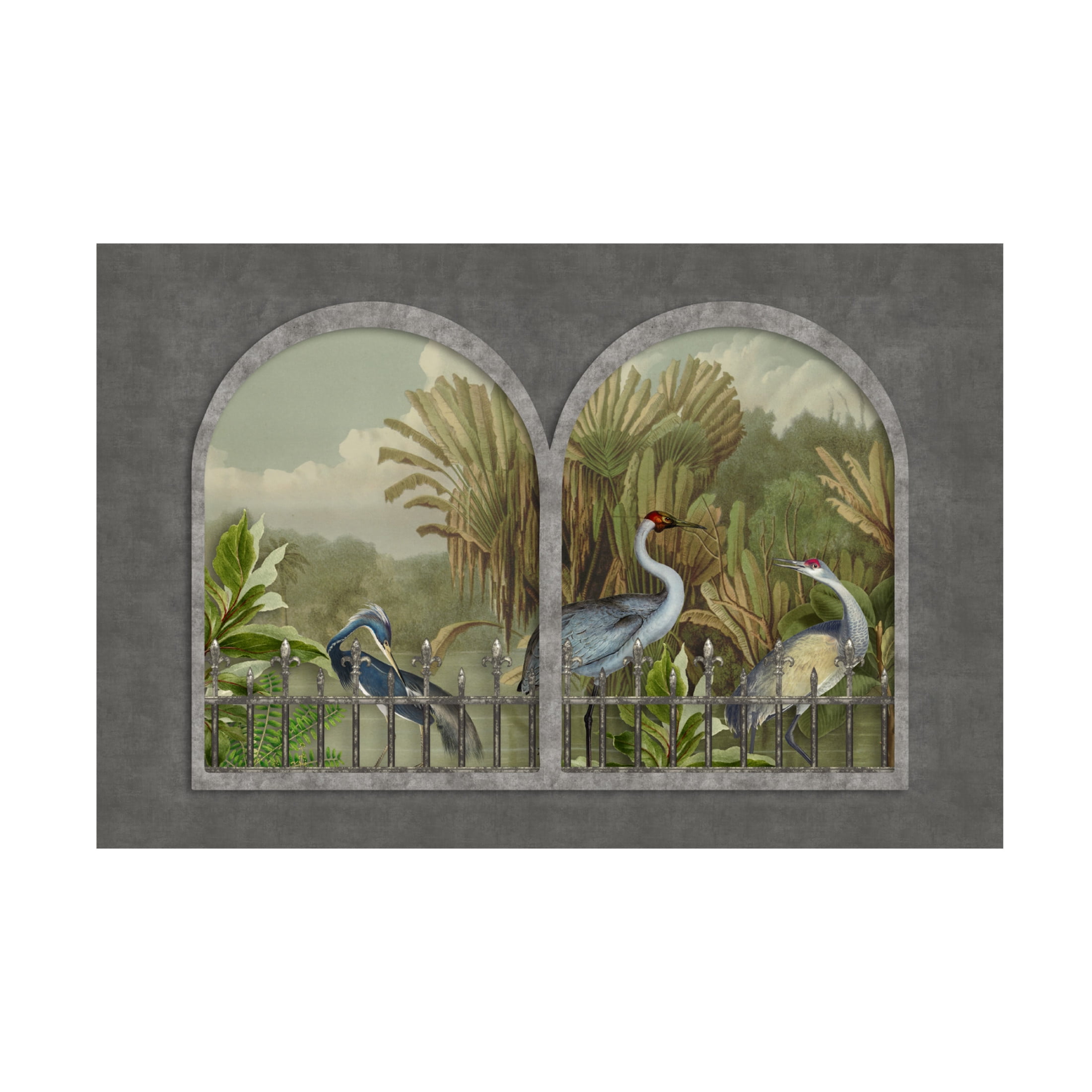 Trademark Fine Art Andrea Haase  Cranes No1 Canvas Wall Art