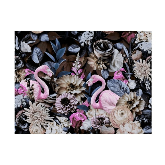 Trademark Fine Art Andrea Haase Flamingo Garden No3 Canvas Wall Art