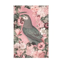 Trademark Fine Art Andrea Haase The Parrots Paradise Garden Pastel Pink Canvas Wall Art