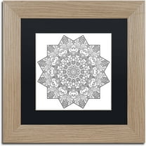 Trademark Fine Art "Andrew Mandala" Canvas Art by Kathy G. Ahrens, Black Matte, Birch Frame