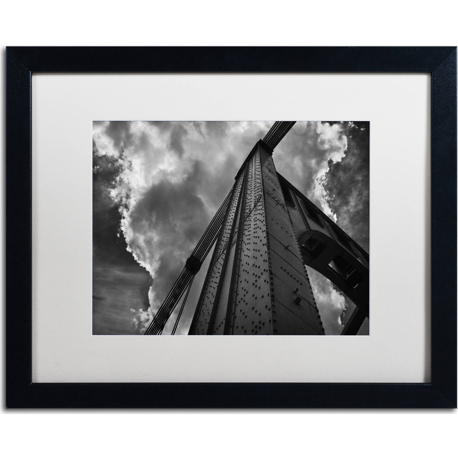 Trademark Fine Art "Andy Warhol Bridge" Canvas Art by Jason Shaffer, White Matte, Black Frame