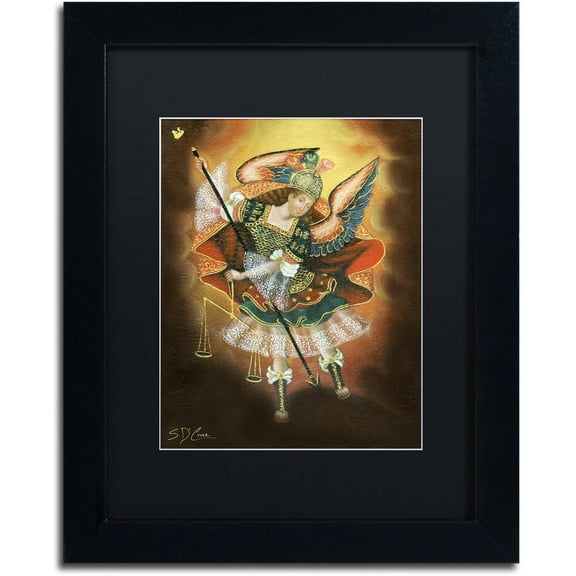Trademark Fine Art "Angel Gabriel" Canvas Art by Masters Fine Art, Black Matte, Black Frame