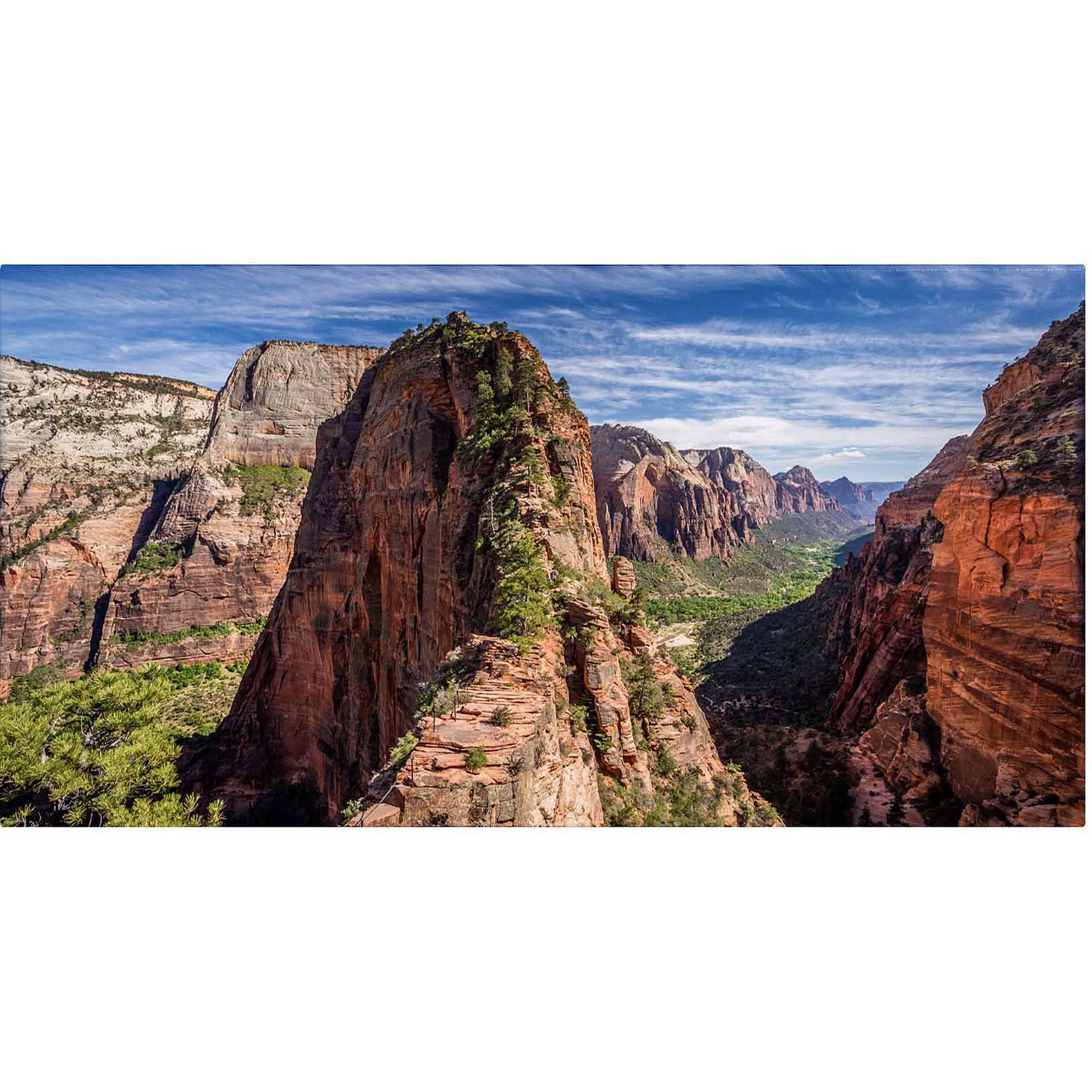 Angels Landing Framed Canvas Print in Natural Landscape, 15" x 20"