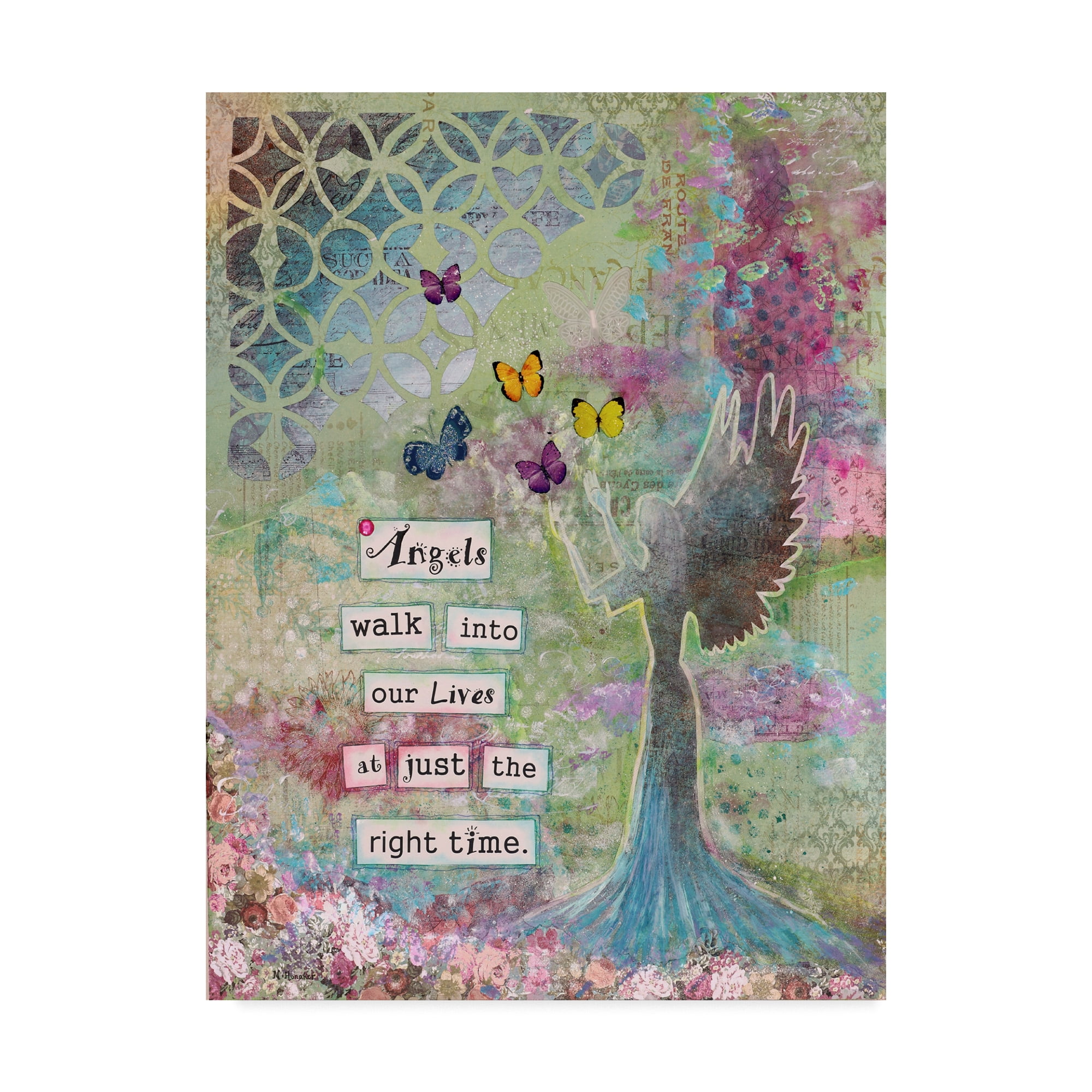 Trademark Fine Art 'Angels Walk In' Canvas Art by Let Your Art Soar