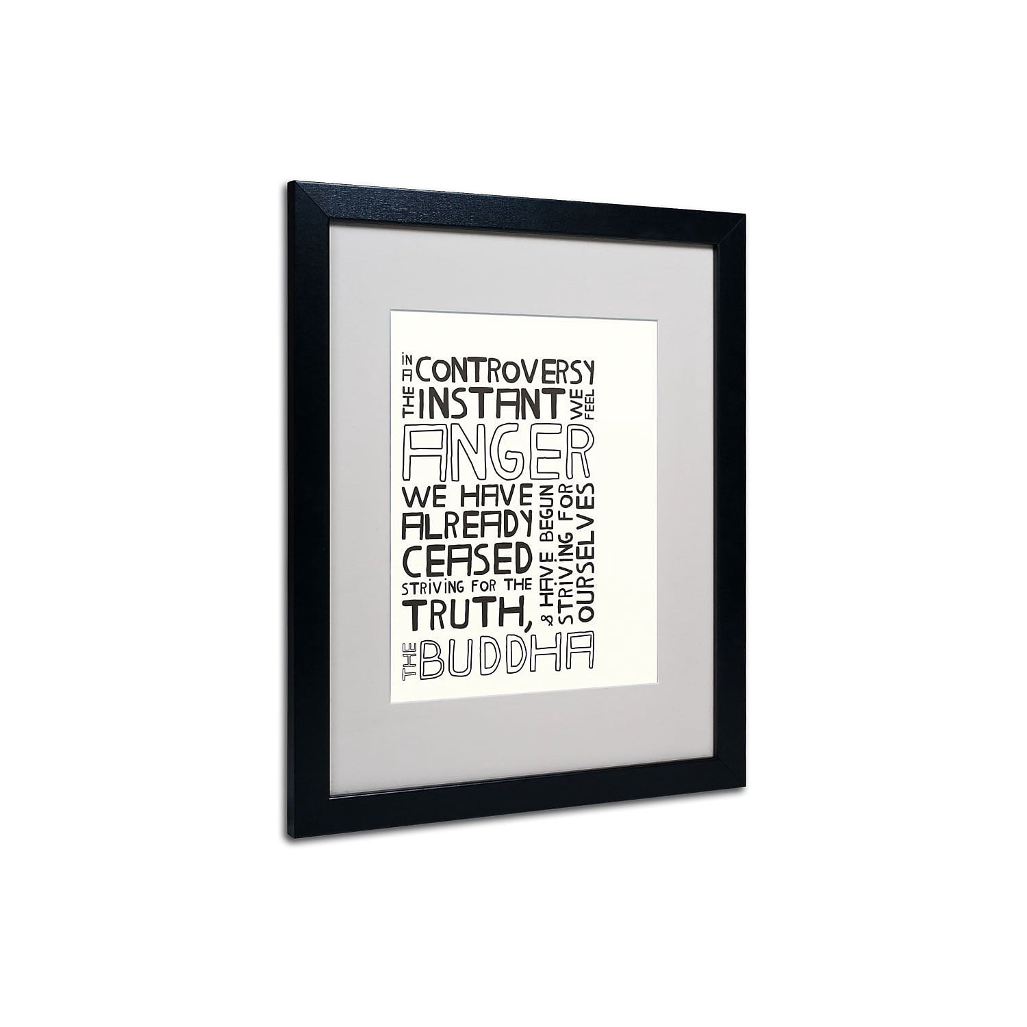 Trademark Fine Art "Anger in Controversy II" Matted Framed Canvas Art by Megan Romo