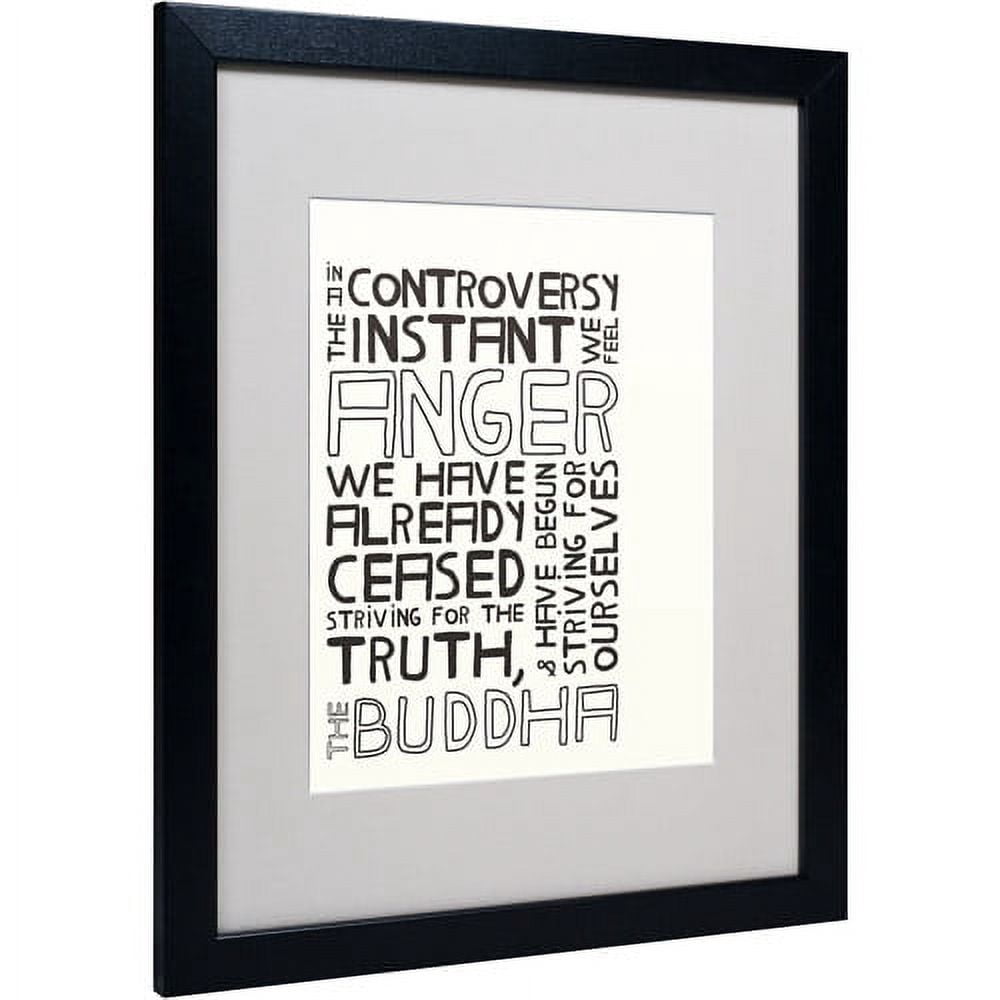 Trademark Fine Art "Anger in Controversy II" Matted Framed Canvas Art by Megan Romo