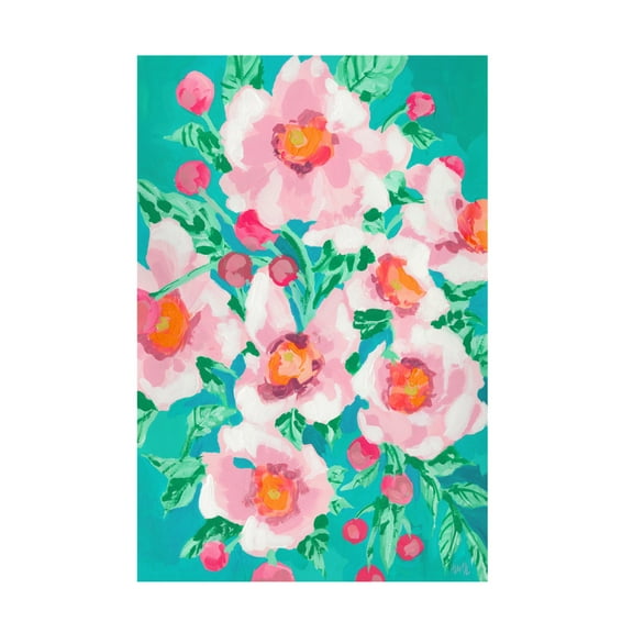 Trademark Fine Art Ania Zwara Anemones With Pink Fruits Canvas Wall Art