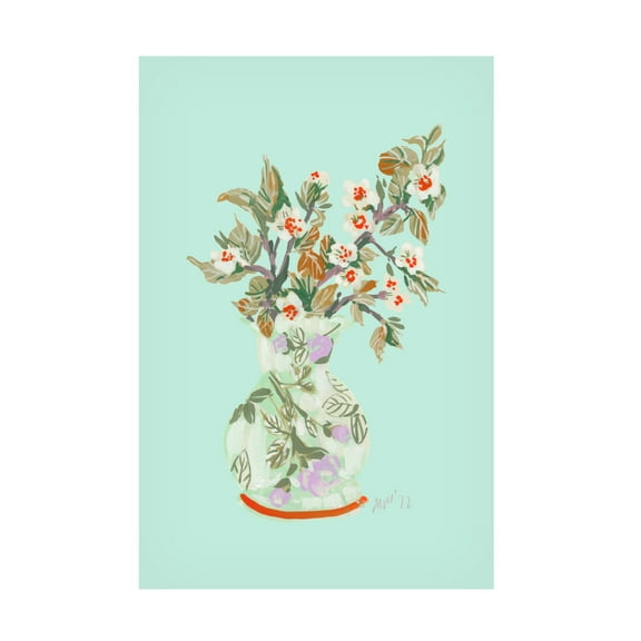 Trademark Fine Art Ania Zwara Apple Blossom Dark Orange Canvas Wall Art