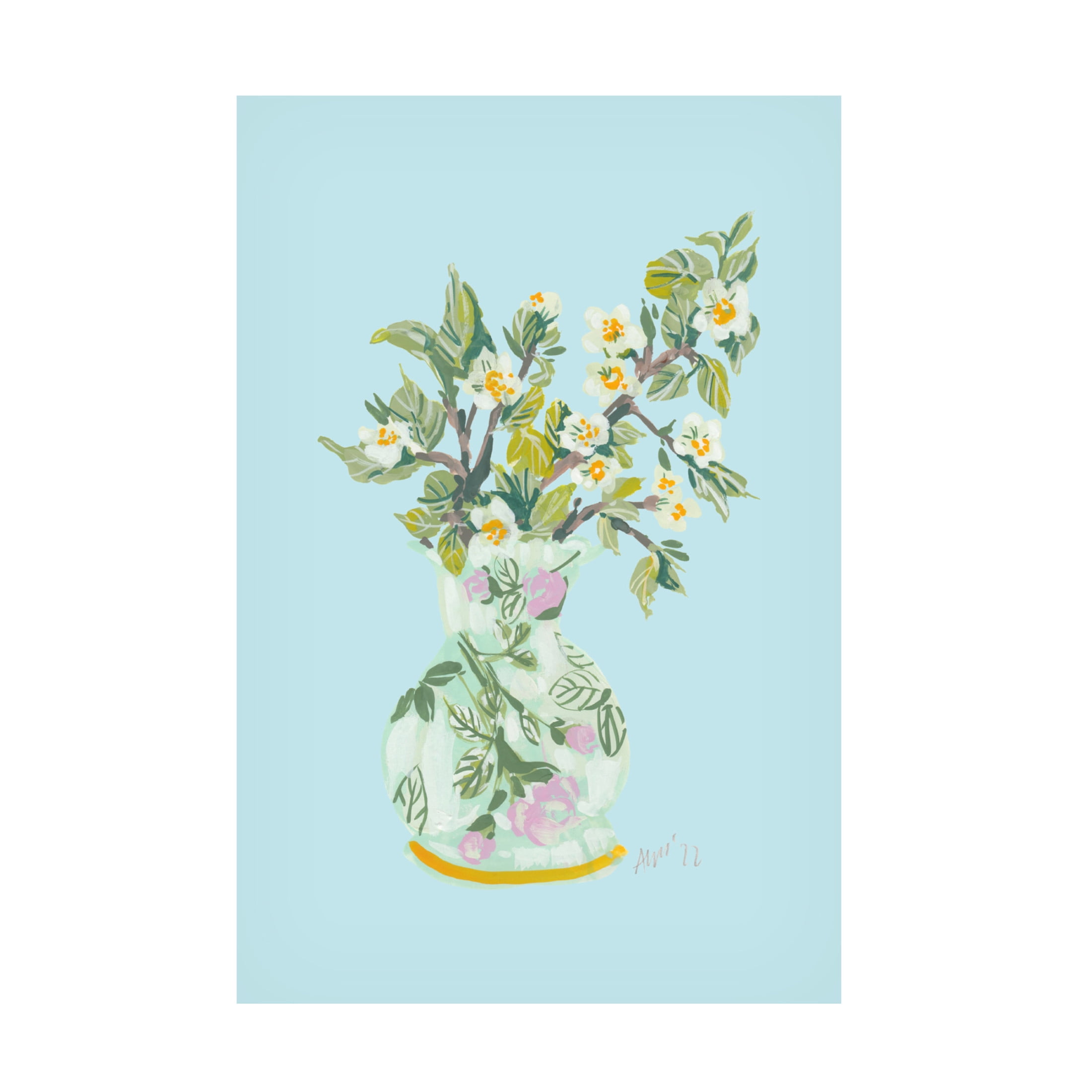 Trademark Fine Art Ania Zwara  Apple Blossom In Vase Canvas Wall Art