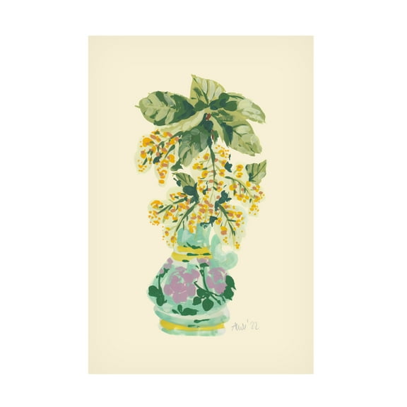 Trademark Fine Art Ania Zwara Blooming Linden In Vase Canvas Wall Art