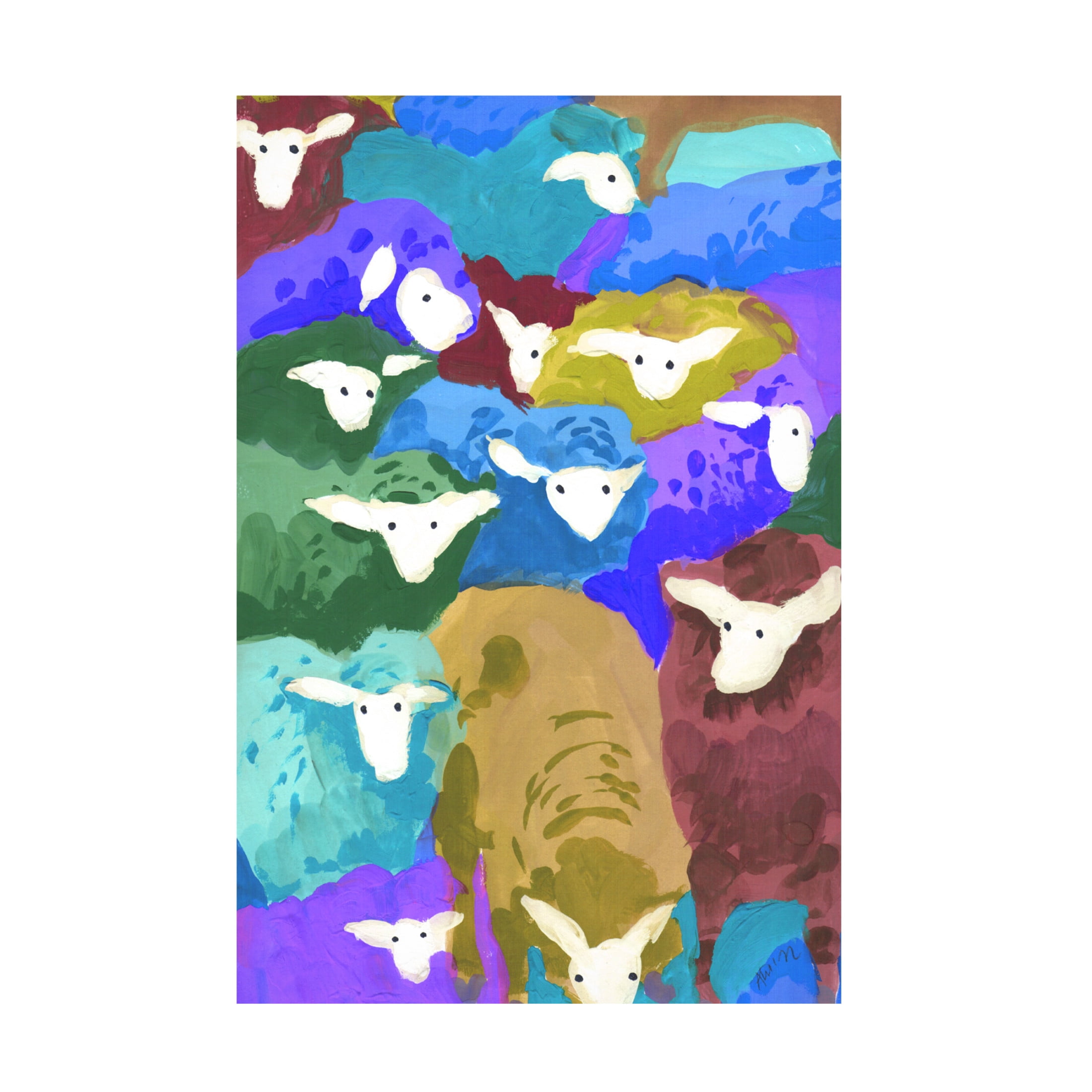 Trademark Fine Art Ania Zwara Colorful Sheep Cocktail seaside Canvas Wall Art