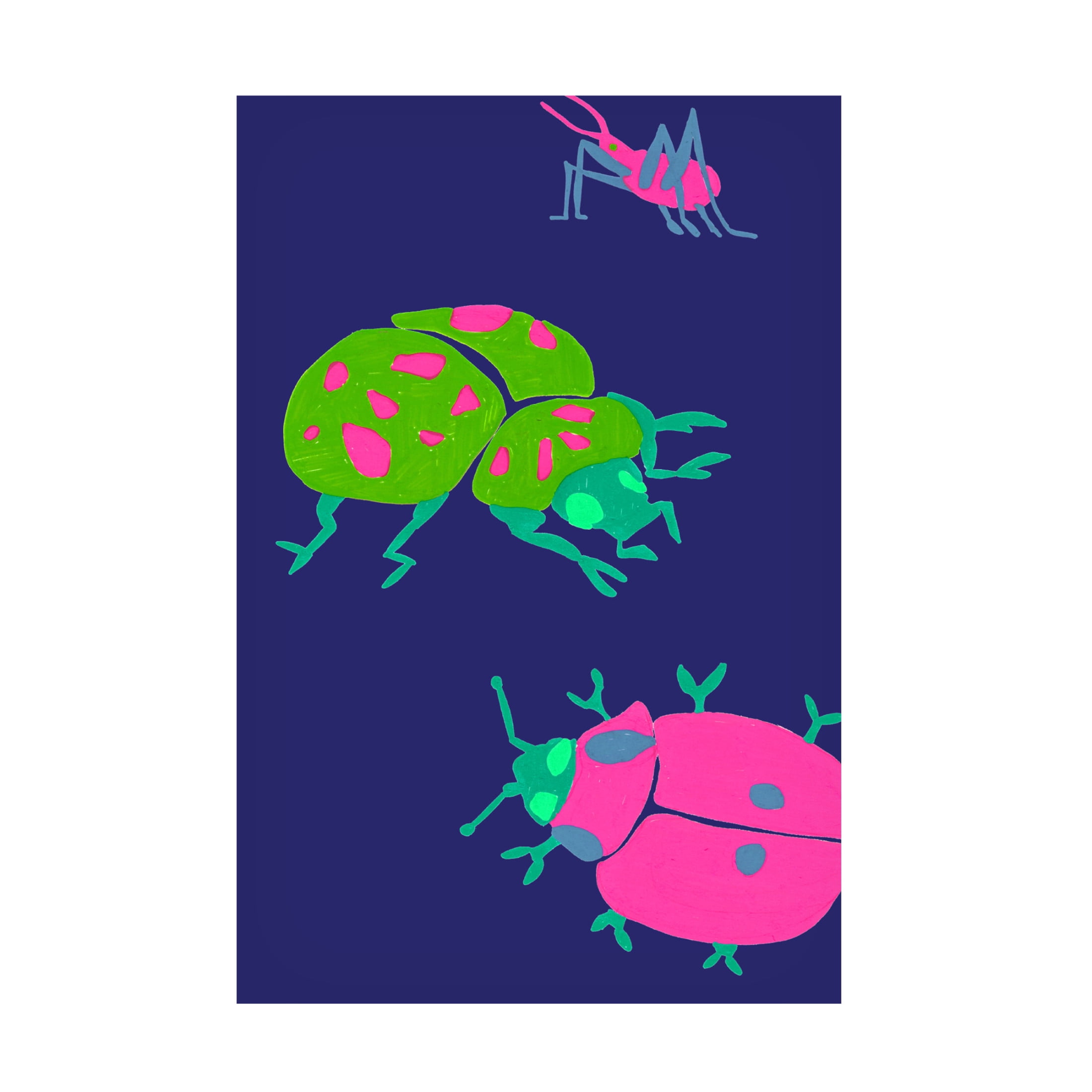 Trademark Fine Art Ania Zwara Midnight Ladybugs Canvas Wall Art