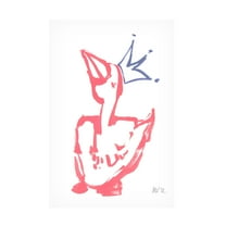 Trademark Fine Art Ania Zwara Queen Duck Coral Canvas Wall Art