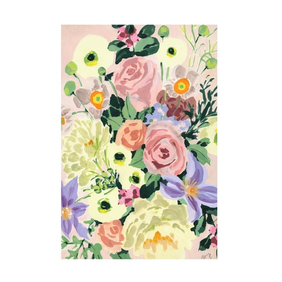 Trademark Fine Art Ania Zwara  Romantic Bouqet Canvas Wall Art