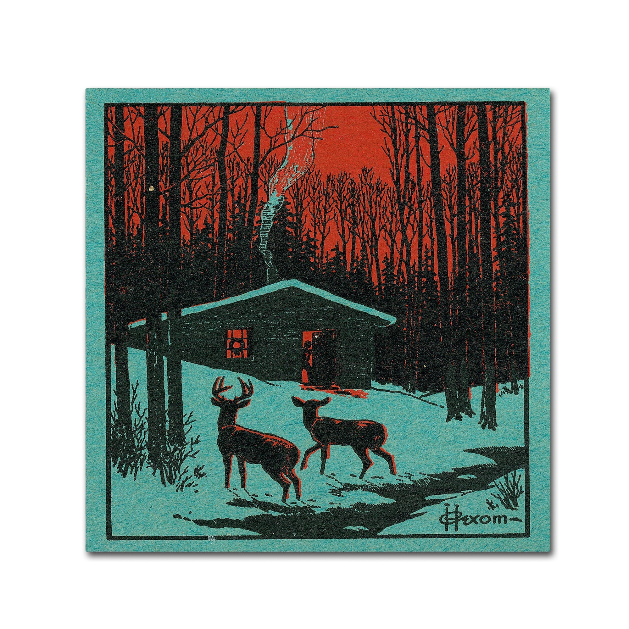 Lantern Press Animal 18 Canvas Art in Rustic Frame
