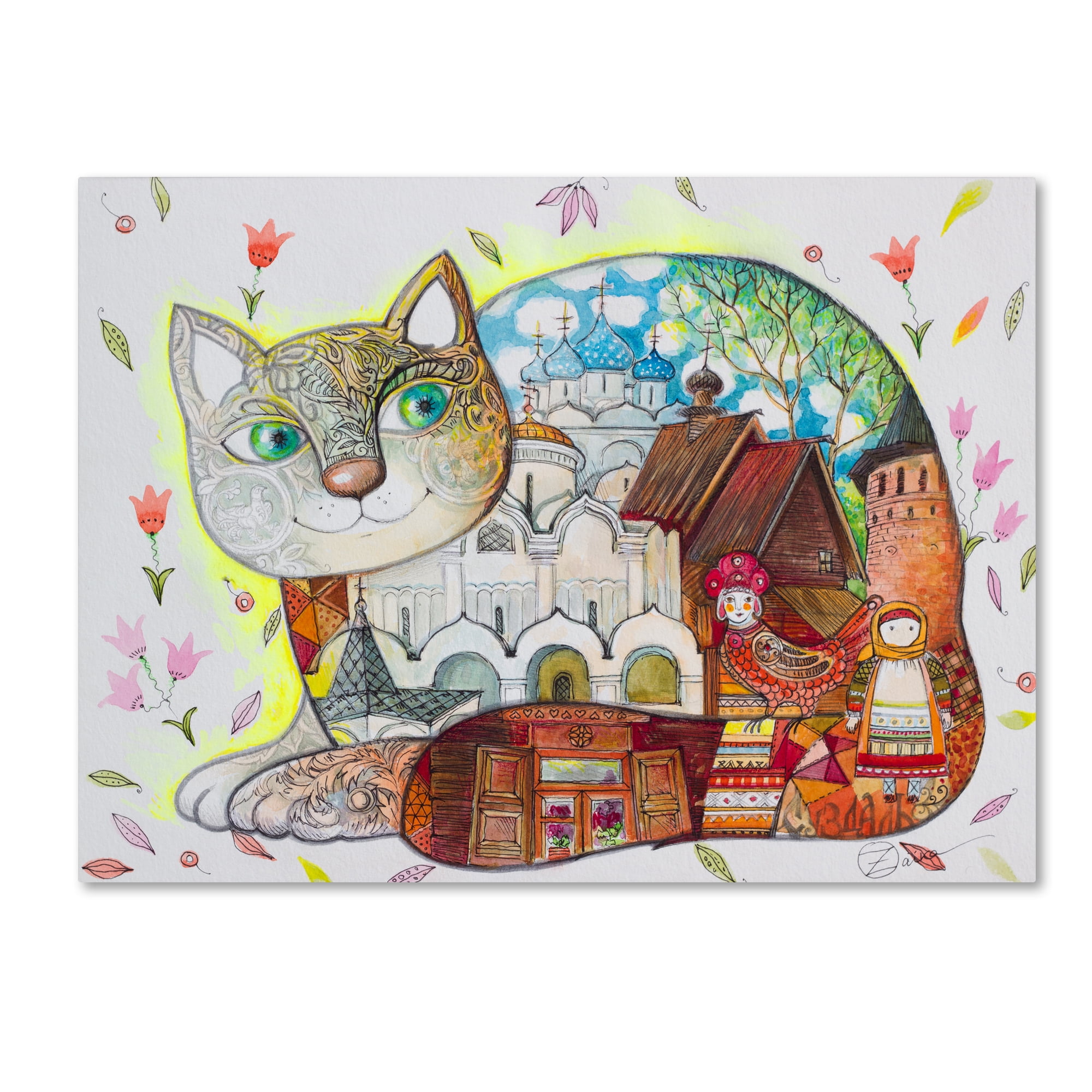 Trademark Fine Art Animal Canvas Art ' Rsian Suzdal ' by Oxana Ziaka