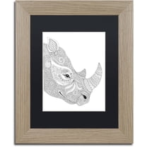 Trademark Fine Art 'Animals 10' Canvas Art by Hello Angel Black Matte, Birch Frame