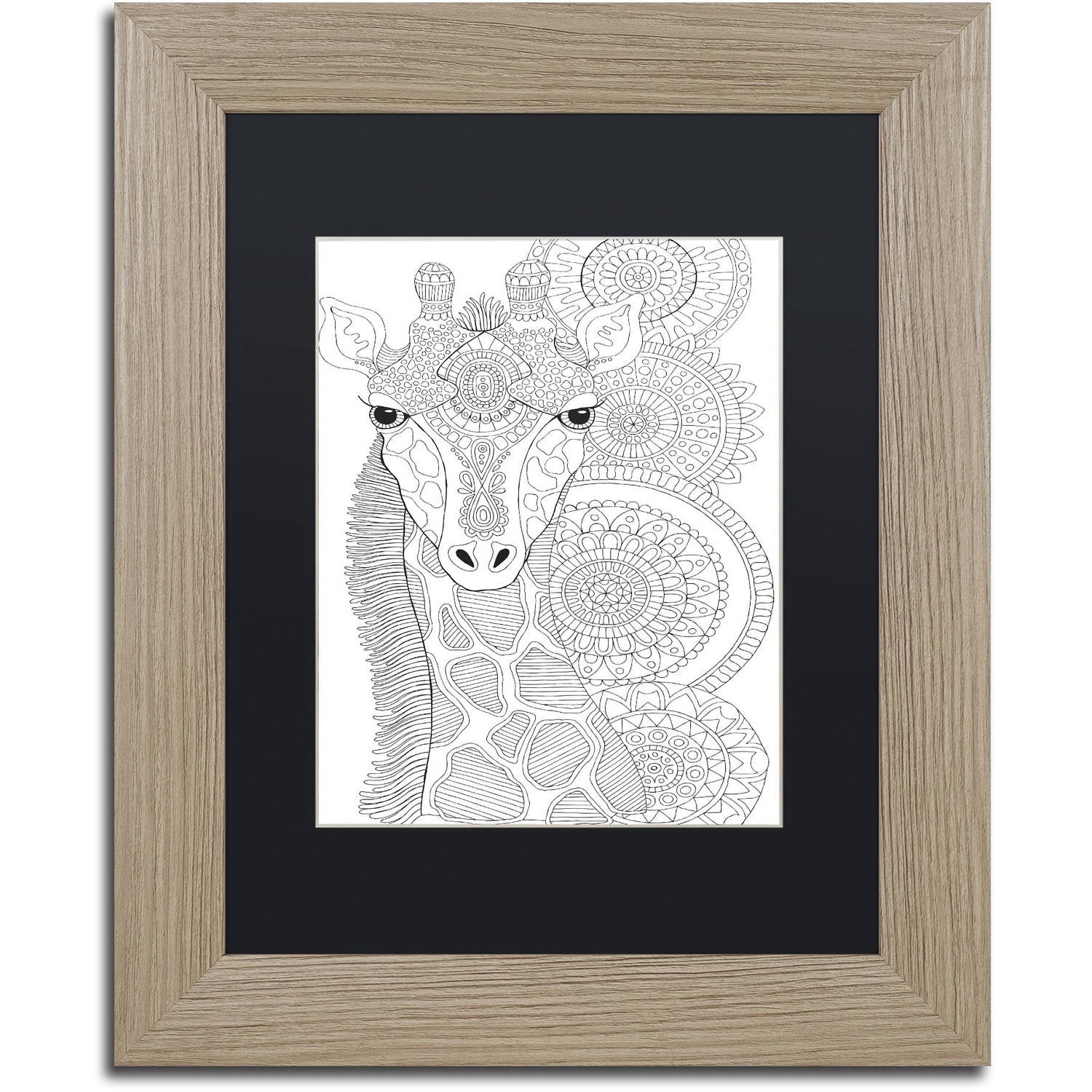 Trademark Fine Art "Animals 11" Canvas Art by Hello Angel, Black Matte, Birch Frame
