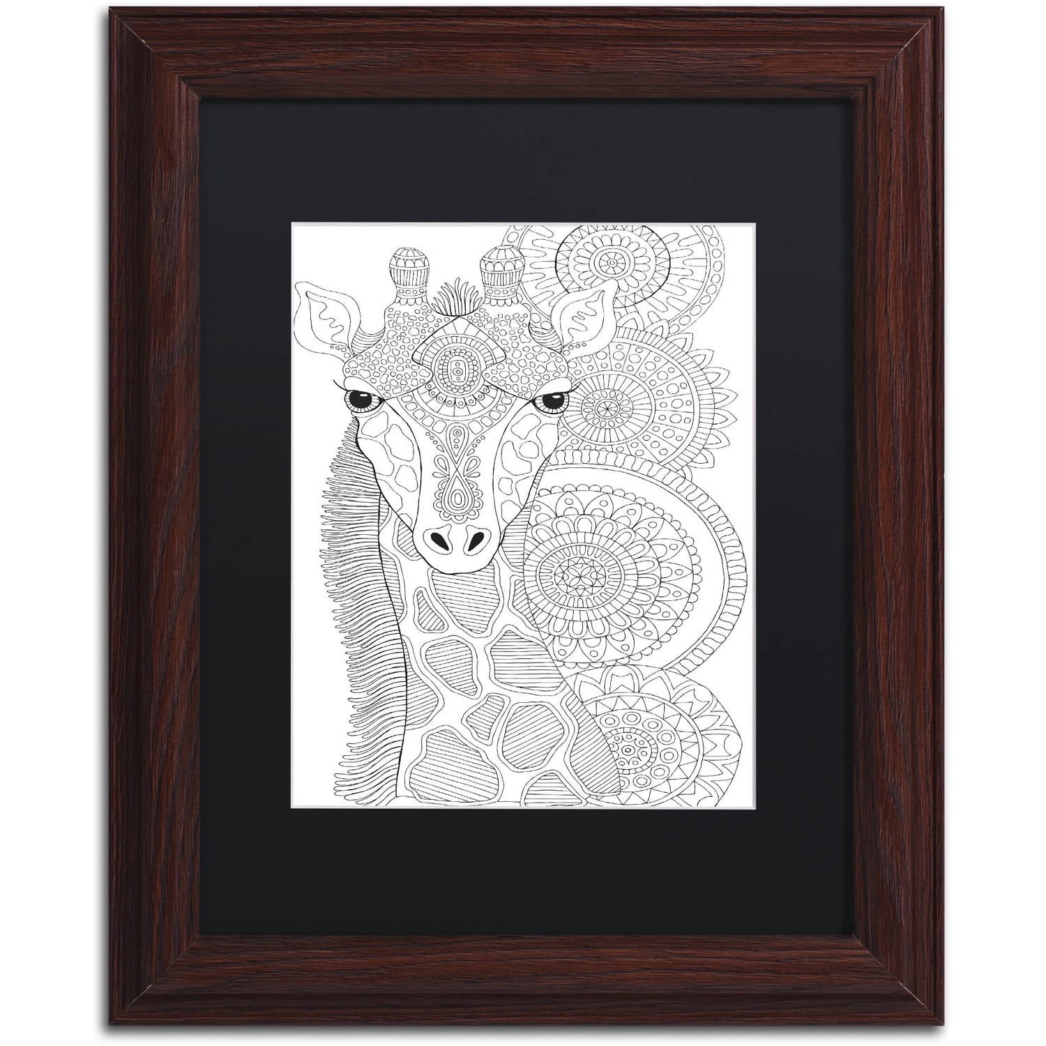 Trademark Fine Art 'Animals 11' Canvas Art by Hello Angel Black Matte, Wood Frame