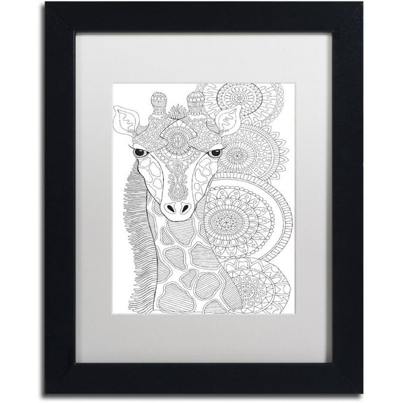 Trademark Fine Art 'Animals 11' Canvas Art by Hello Angel White Matte, Black Frame